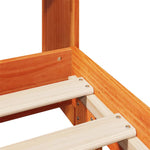 ZNTS Bed Frame without Mattress Wax Brown 140x200 cm Solid Wood Pine 3323691