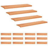 Stair Treads 16 pcs 120 x 25 x 2 cm Varnish Solid Beech Wood 3446429