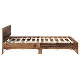 Bed Frame with Headboard Old Wood 120 x 200 cm Engineered Wood 3403583