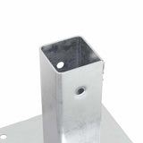 Post Bases Square 12 pcs Silver 51x51 mm Galvanised Steel 42000003