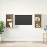 TV Cabinet Set Wall-mounted 2 pcs Artisan Oak 37 x 37 x 72 cm 3393557
