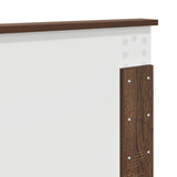 Bed Frame with Headboard Brown Oak 140 x 200 cm Engineered Wood 3408584