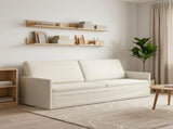 3 Seater Sofa Cream 220 x 81 x 82 cm Velvet 42041161