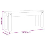 Dining Bench PANAMA 105x30x45 cm Solid Wood Pine 4005711