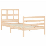 Bed Frame without Mattress Single Solid Wood 3194796