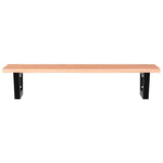 Basin Shelf Wall Mounted Steel and Solid Wood Oak 3302567