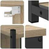 Bathroom Furniture Set 4 pcs Sonoma Oak Engineered Wood 3399395