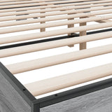 Bed Frame without Mattress Grey Sonoma 150x200 cm King Size 3280190