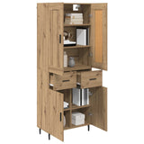 Highboard with Drawer 2 pcs Artisan Oak Engineered Wood 3416020