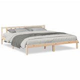 Extra Long Bed Frame without Mattress 180x210 cm Solid Wood Pine 852438