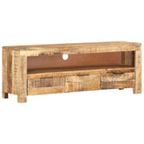 TV Cabinet 110x30x40 cm Rough Mango Wood 338026