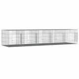 5-Panel Rabbit Cage 273x79x54 cm Galvanised Iron 171571