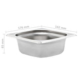 Gastronorm Containers 12 pcs GN 1/6 65 mm Stainless Steel 50906