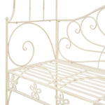 ZNTS Garden Bench 122 cm Iron Antique White 45434