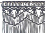 Macrame Curtain Anthracite 140x240 cm Cotton 323994