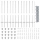 Fence and Post Silver 1 x 25 m Steel 3336307