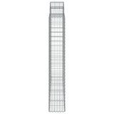 Arched Gabion Baskets 4 pcs 200x30x180/200 cm Galvanised Iron 3146196