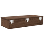 ZNTS Wall Shelf with Drawers Brown Oak 80x31x17 cm Engineered Wood 859956