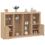 Sideboards with LED Lights 3 pcs Sonoma Oak Engineered Wood 3209137