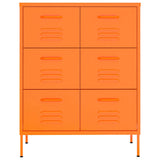 Drawer Cabinet Orange 80x35x101.5 cm Steel 336147