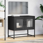 ZNTS TV Cabinet Black 68x39x60.5 cm Cold-rolled Steel 853332