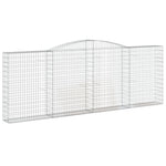 Arched Gabion Basket 400x30x140/160 cm Galvanised Iron 153527