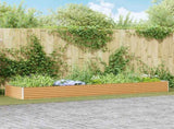 Garden Raised Bed 390 x 100 x 36 cm Galvanised Steel 42017361