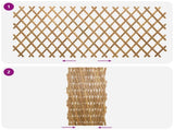 Expandable Trellis Fence 2 pcs Light Brown 100 x 105 cm Bamboo 42028067
