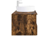Bathroom Furniture Set 2 pcs Smoked Oak Engineered Wood 3404079