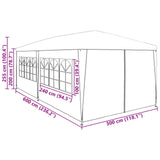 Party Tent 600 x 300 x 255 cm Red PE and Steel 42032349
