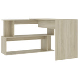 Corner Desk Sonoma Oak 200x50x76 cm Engineered Wood 801101