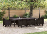Garden Table Brown 250 x 100 x 73 cm Poly Rattan 3378517