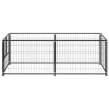 Dog Kennel Black 200x100x70 cm Steel 150790