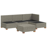 5 pcs Rattan Lounge Set with Cushions GENDT Natural Rattan 3429847