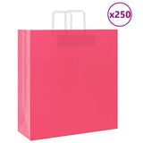 Paper Bags 250 pcs with Handles Pink 45x17x48 cm 4101905