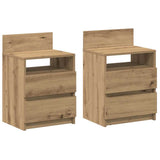 ZNTS Bedside Cabinets 2 pcs with 2 Drawers Artisan Oak 40x33x60 cm 858577