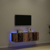 TV Wall Cabinet 2 pcs Old Wood 100 x 35 x 31 cm Engineered Wood 863110