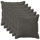 Cushion with Pillow HOUTEN 6 pcs Dark Grey Velvet 935081