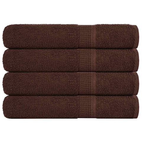 Towels 4 pcs Brown 100x200 cm 360 gsm 100% Cotton 136771