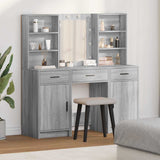 Dressing Table Set with Shelf 3 pcs Grey Sonoma Engineered Wood 3334295