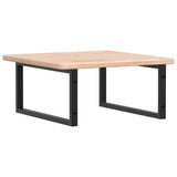 Basin Shelf Wall Mounted Steel and Solid Wood Oak 3302461
