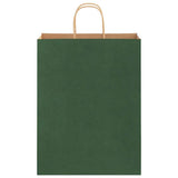 Paper Bags 250 pcs with Handles Green 32x12x42 cm 4101732