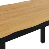 Dining Table EKAI Black 112 x 70 x 76.5 cm Solid Pine Wood 42037007