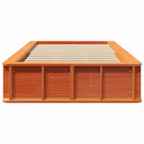 Bed Frame Wax Brown 90 x 200 cm Solid Pine Wood 3385735