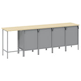 Work Cabinet Set with Drawer with Storage 5 pcs Red and Grey 3321393