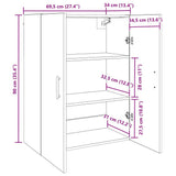 Wall Cabinet Black Oak 69.5 x 34 x 90 cm Engineered Wood 879521