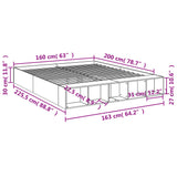 Bed Frame without Mattress Black 160x200 cm 3280553