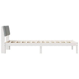 Bed frame White and light grey 90 x 200 cm Solid pine wood 878708