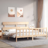 Bed Frame without Mattress 200x200 cm Solid Wood Pine 3193291