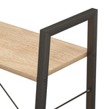 3-Tier Standing Shelf Light Brown and Black 56x35x108 cm 336361